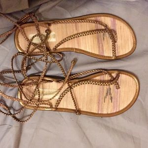 Old Navy Lace Up Gladiator Sandals